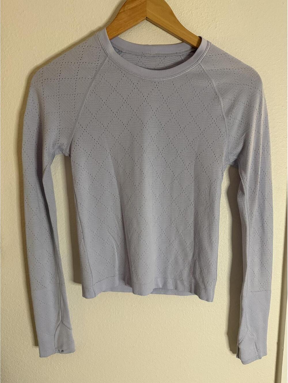 Lululemon Swiftly Tech Long Sleeve 2.0 Lilac Lavender Size Small